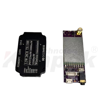 3.3G Drone Video Transmission 3.5W Μεταδότης 24 καναλιών Αποδέκτης 7-36V ευρύ φάσμα τάσης Υπερ-ελαφρύ συνδυασμό FPV