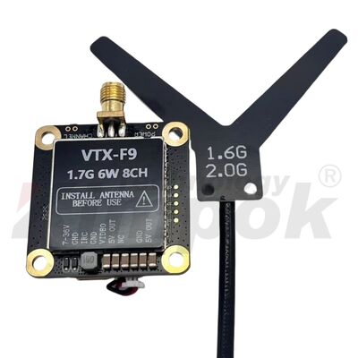 FPV Μετάδοση 1.7Ghz 6W FPV VTX Video Link 8CH Υποστήριξη IRC Tramp 25mW 800mW 6000mW Ρυθμιζόμενη Ισχύς