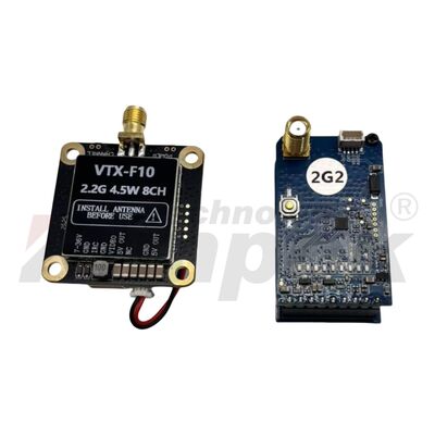2.2G 4.5W FPV VTX βίντεο πομπό με 8 κανάλια για σταθερή μετάδοση εικόνας drone